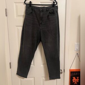 American Eagle Stretch Curvy Black Mom Jeans